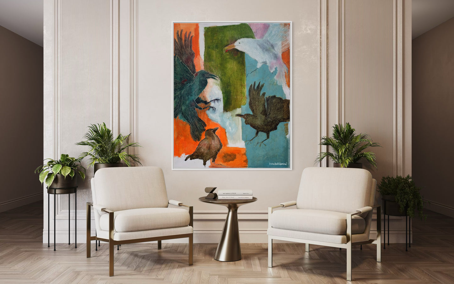 Leinwanddruck "Vögel fliegen hoch"