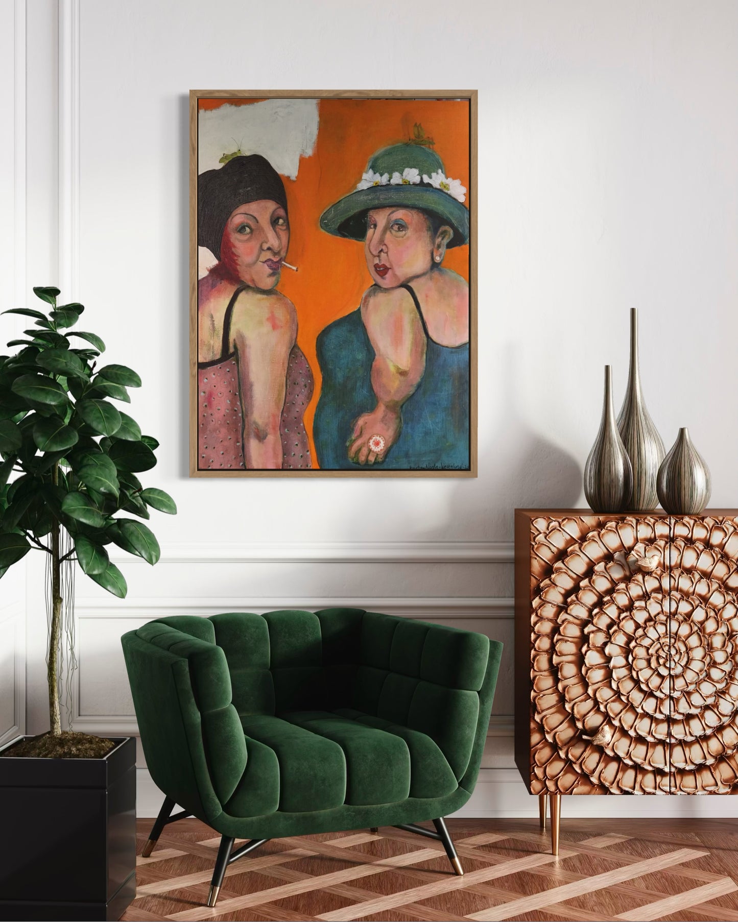 Canvas print "Hi there"