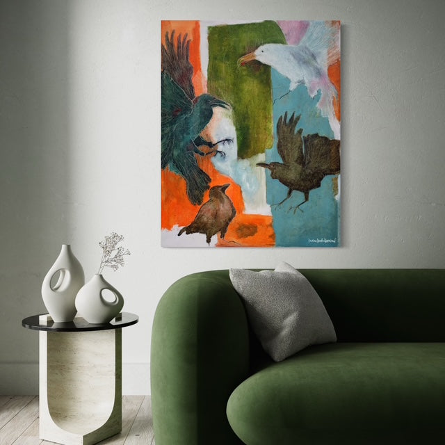 Leinwanddruck "Vögel fliegen hoch"