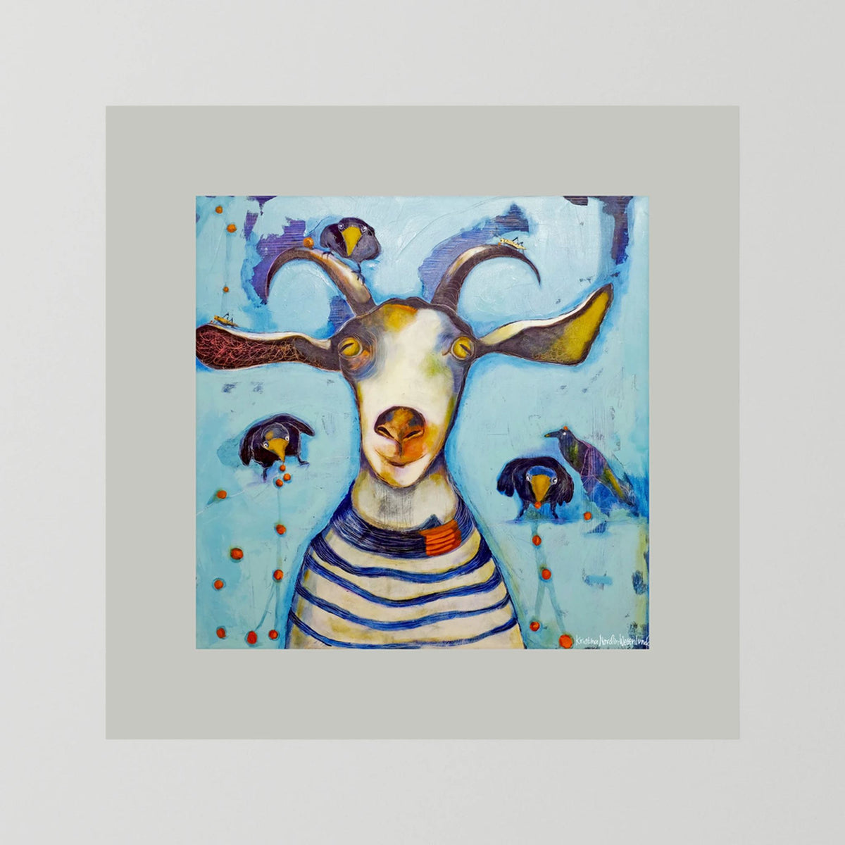 Fine Art Paper Print "Picking berries"
