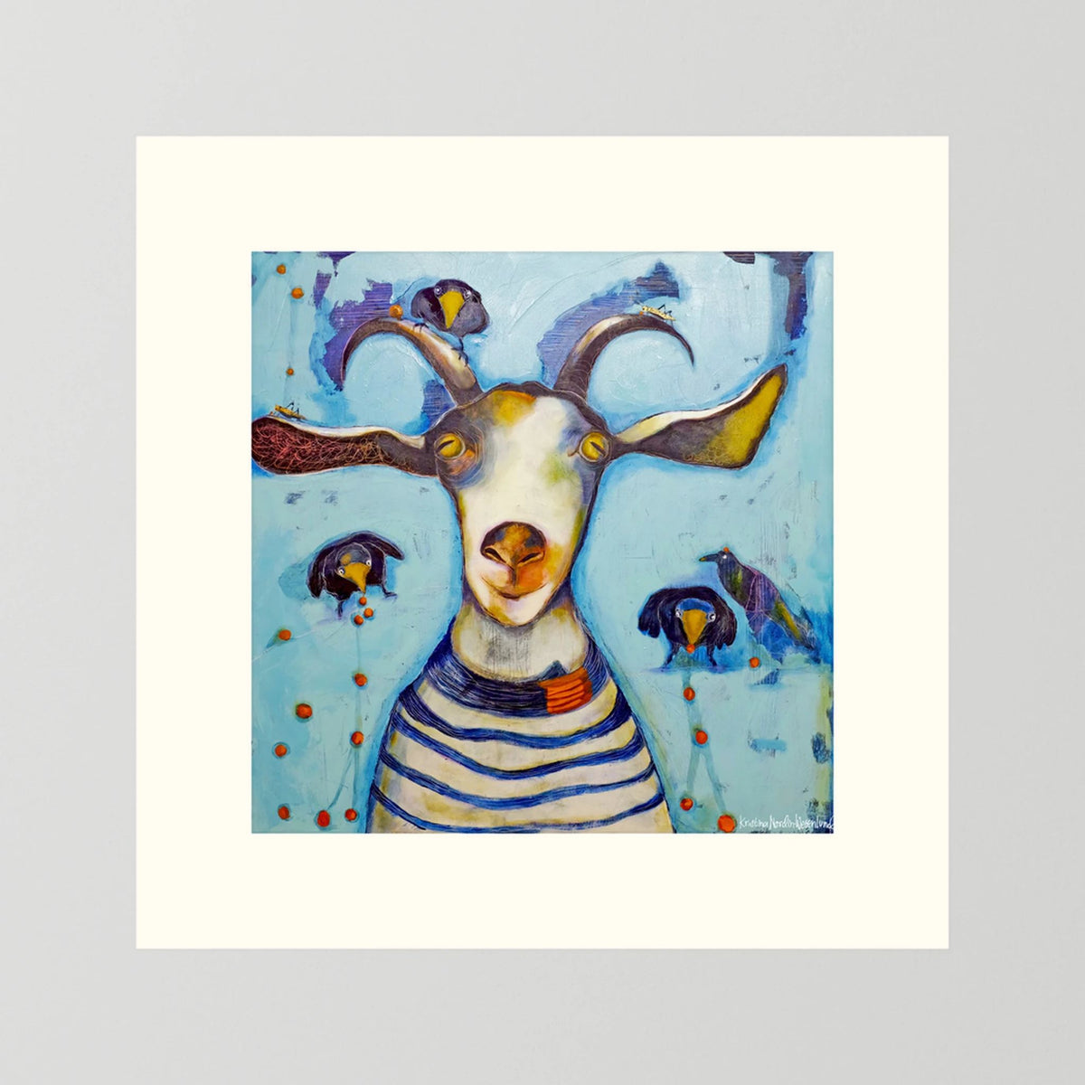 Fine Art Paper Print "Picking berries"