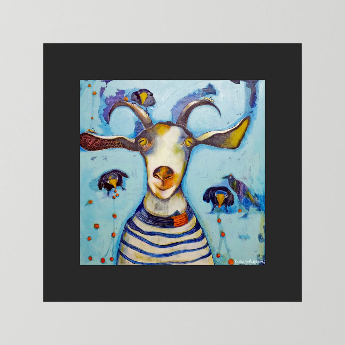 Fine Art Paper Print "Picking berries"