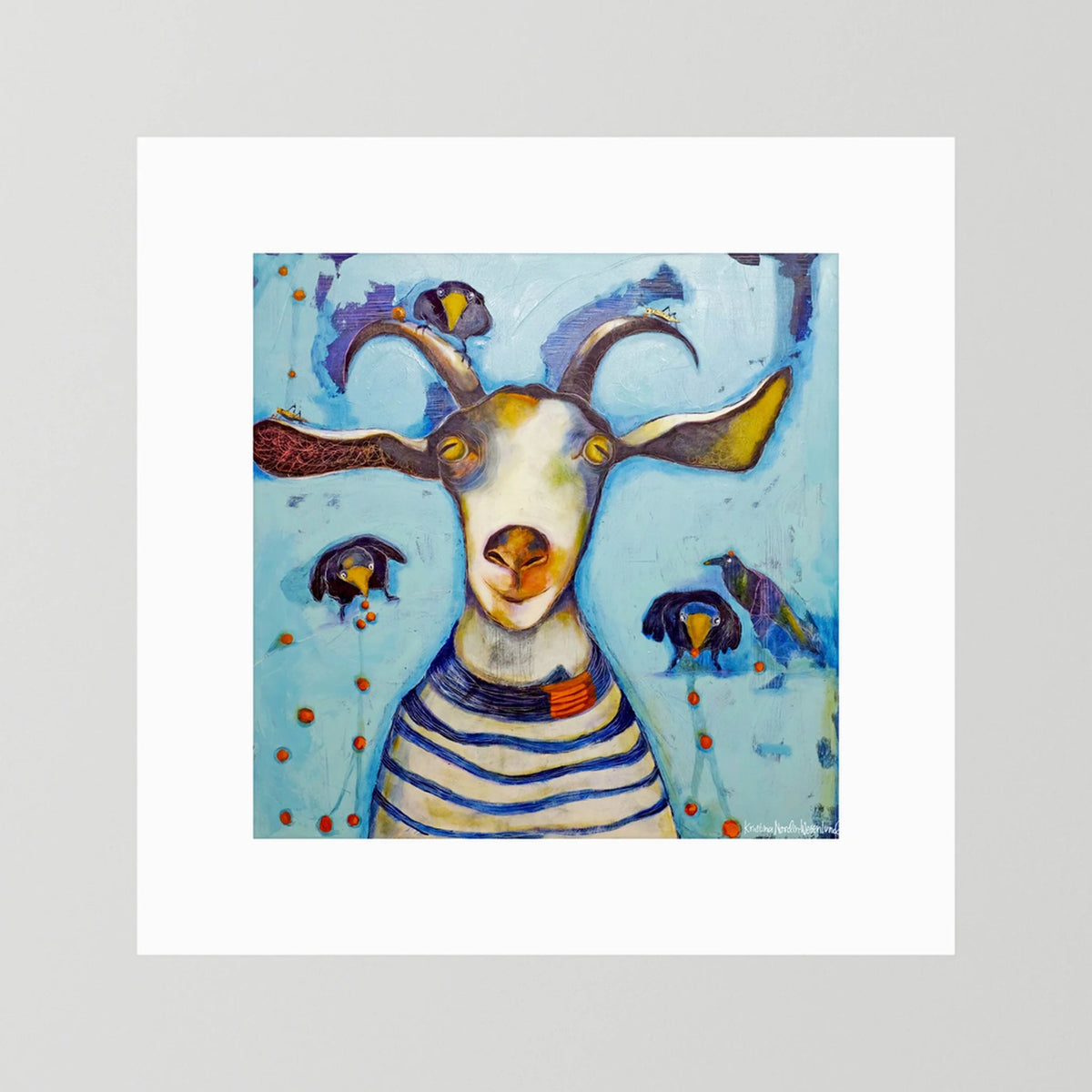 Fine Art Paper Print "Picking berries"